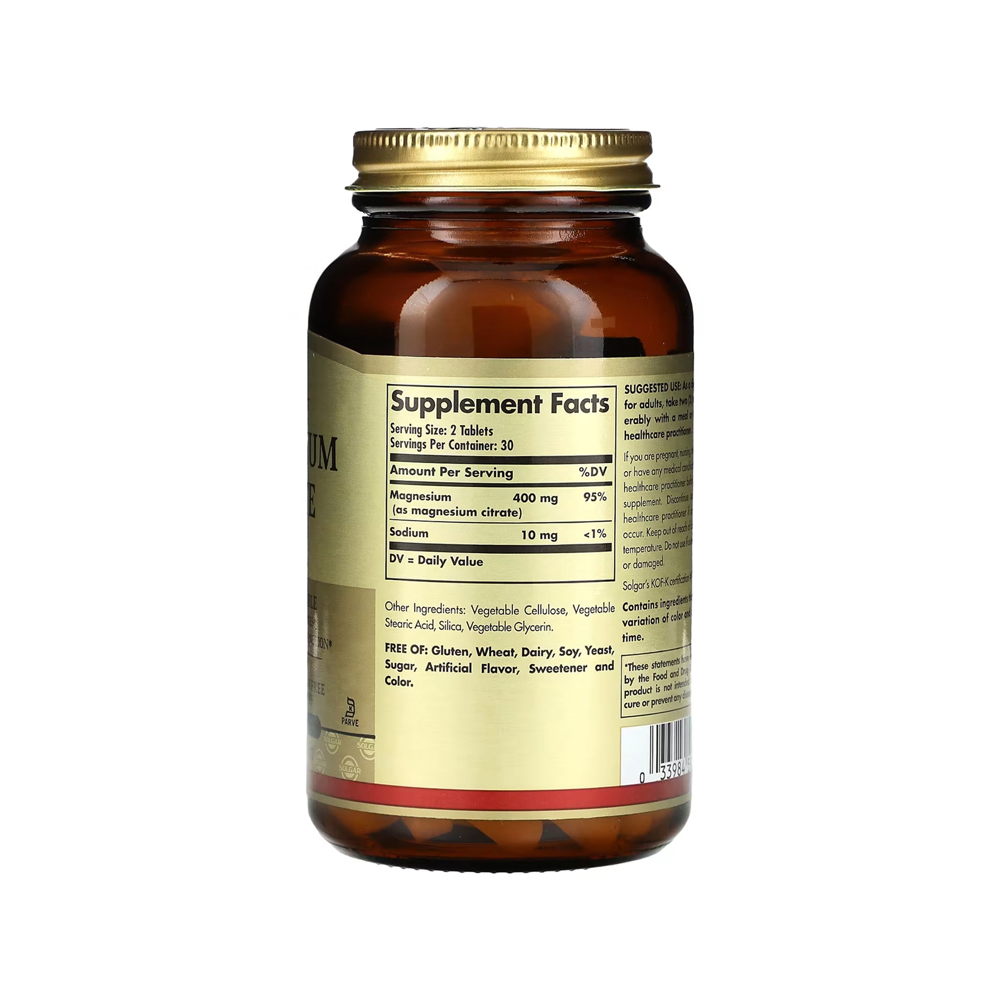Solgar Magnesium Citrate - 60 Tablets