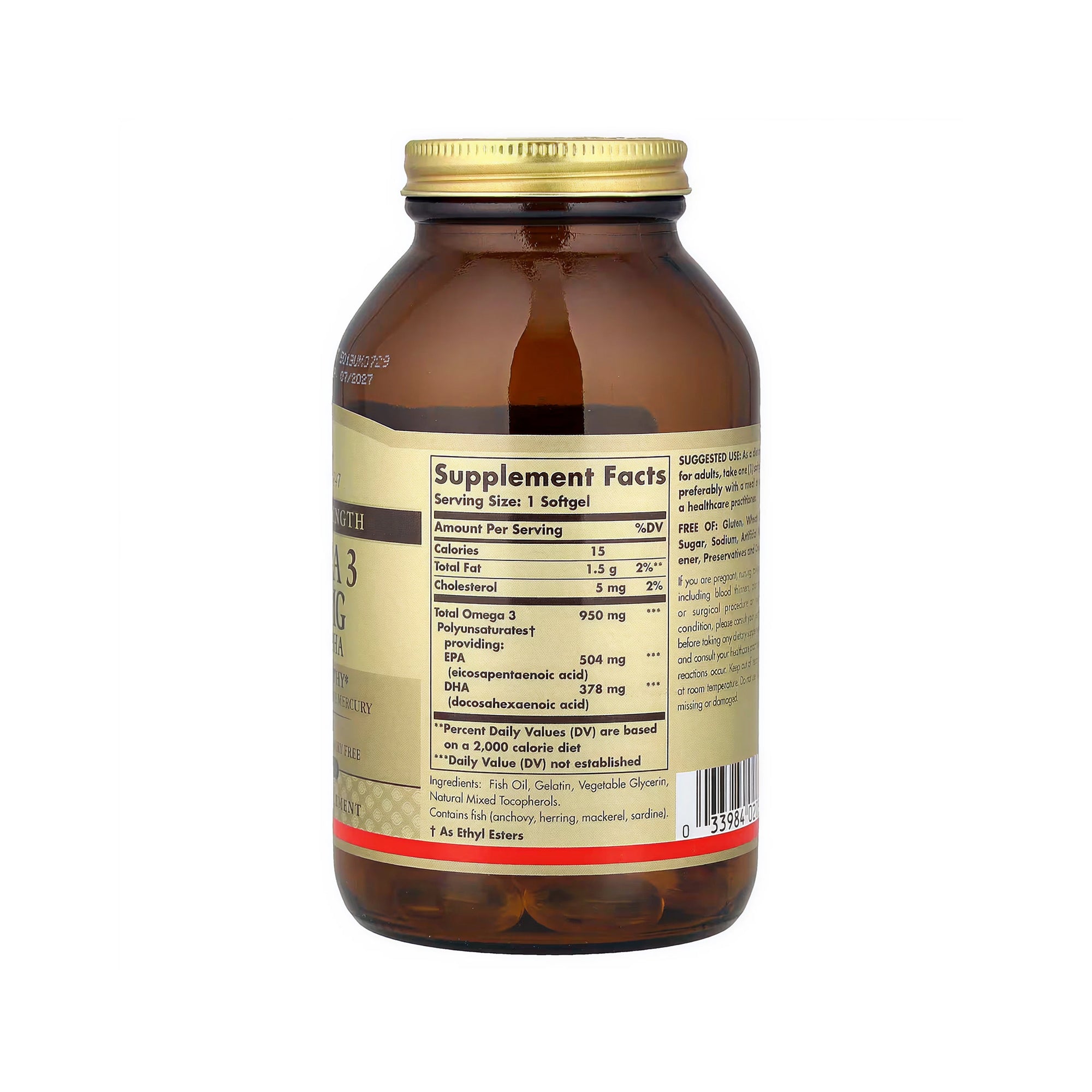 Solgar Triple Strength Omega-3 950 mg - 100 Softgels
