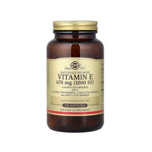 Solgar Vitamin E 670 mg (1000 IU) Mixed (d-Alpha Tocopherol & Mixed Tocopherols) - 100 Softgels