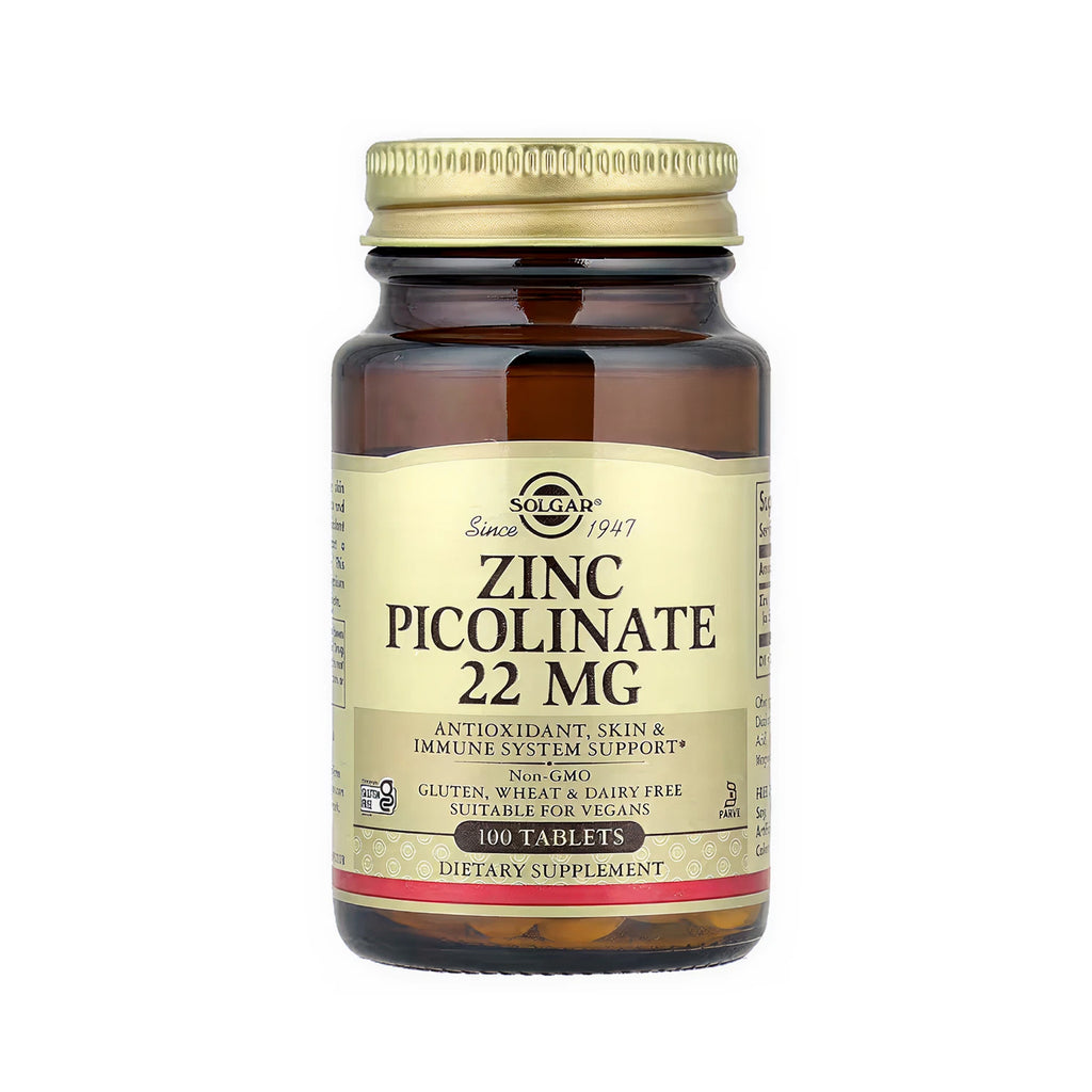 Solgar Zinc Picolinate 22 mg - 100 Tablets