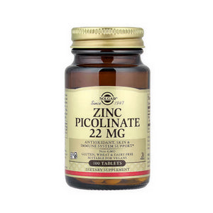 Solgar Zinc Picolinate 22 mg - 100 Tablets