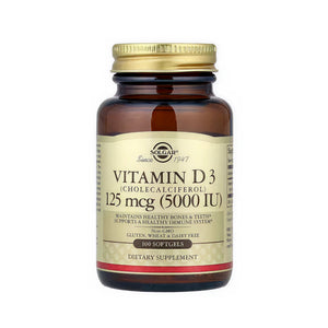 Solgar Vitamin D3 (Cholecalciferol) 125 mcg (5,000 IU) - 100 Softgels