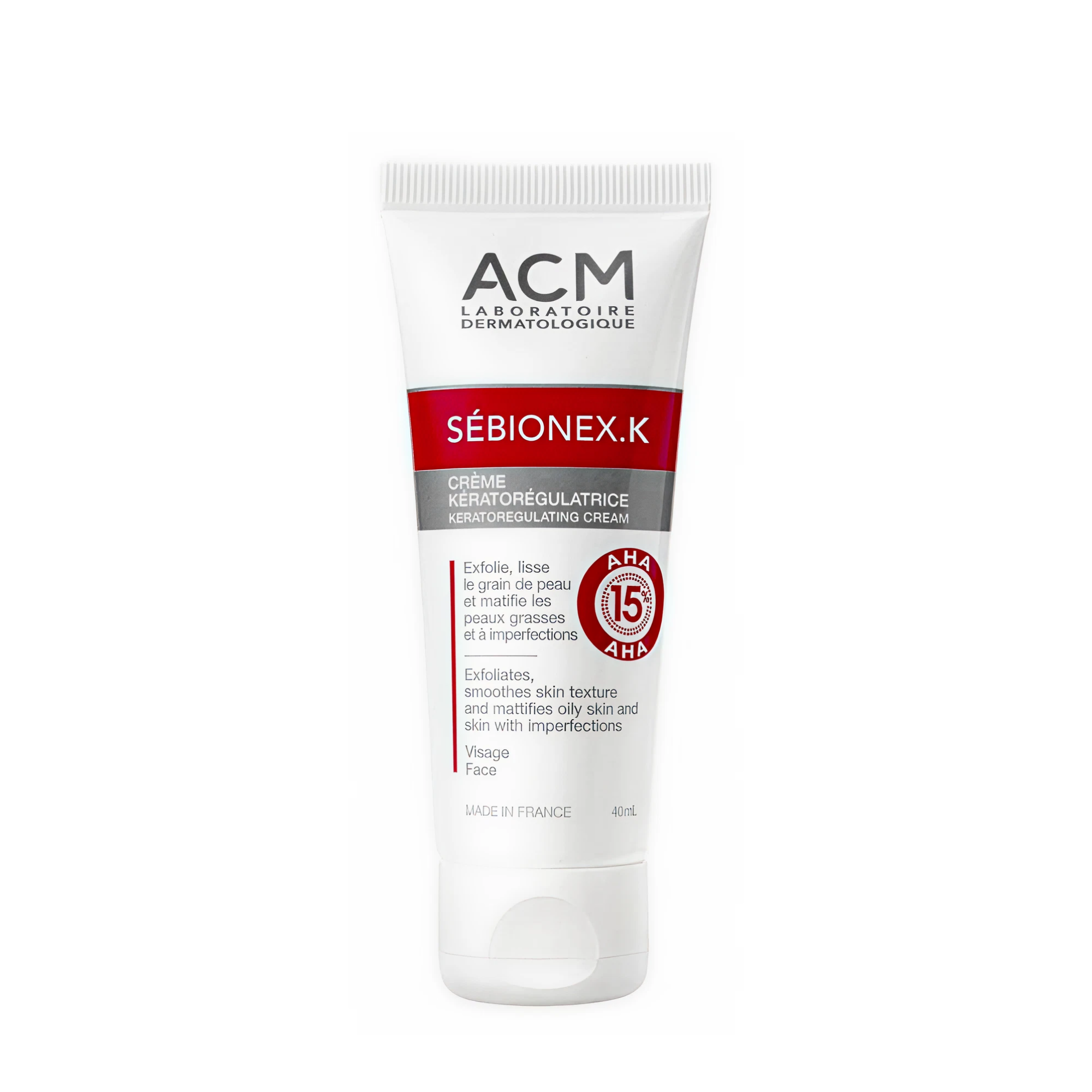 Acm Sebionex K AHA 15% Exfoliating Cream for Oily & Acne Skin 40ml