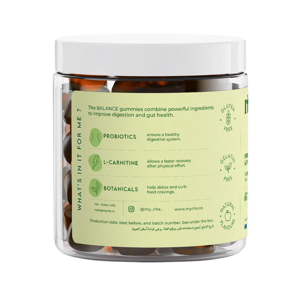 Rite Balance Sugar Free Gummies 60 Gummies