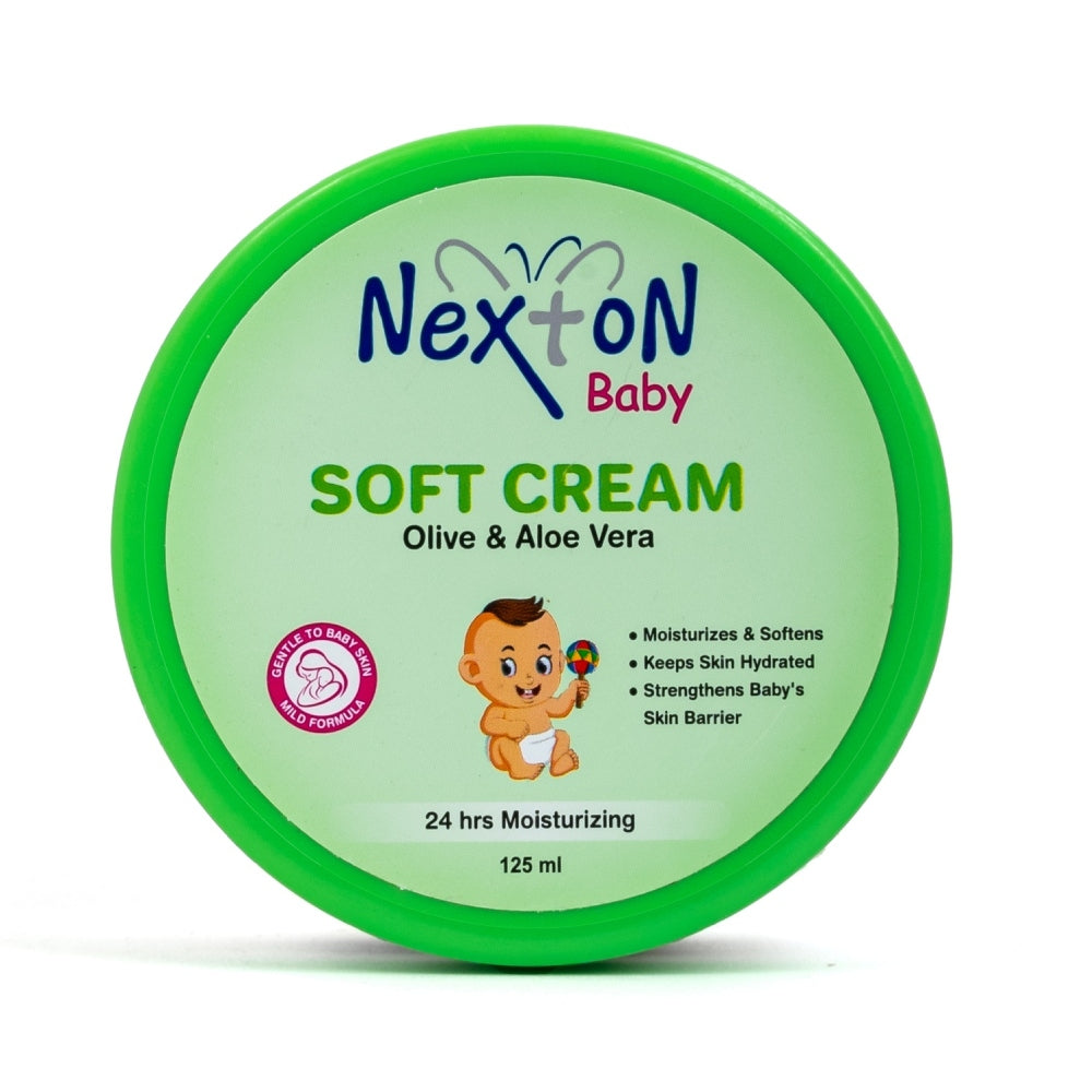 Nexton baby cream 125ml soft with olive and aloe vera