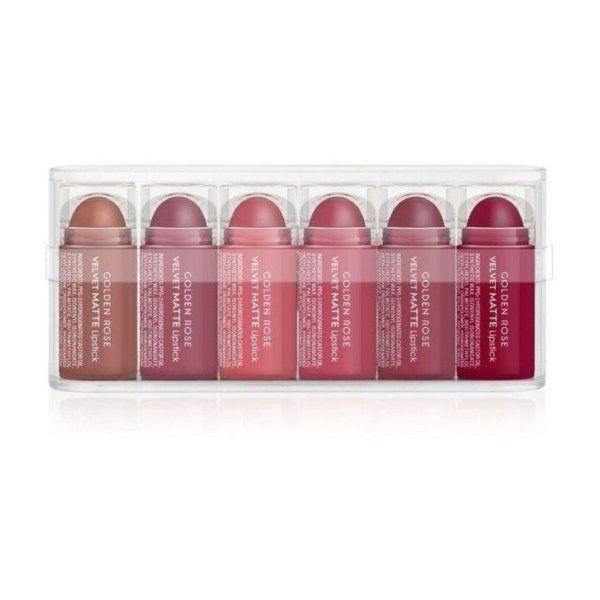 Golden Rose Lipstick 6pc 01 Velvet Matte Mini Mix