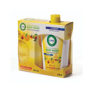 Covix Care Body Wash 500ml Lemon And Orange Blossom With Loofah