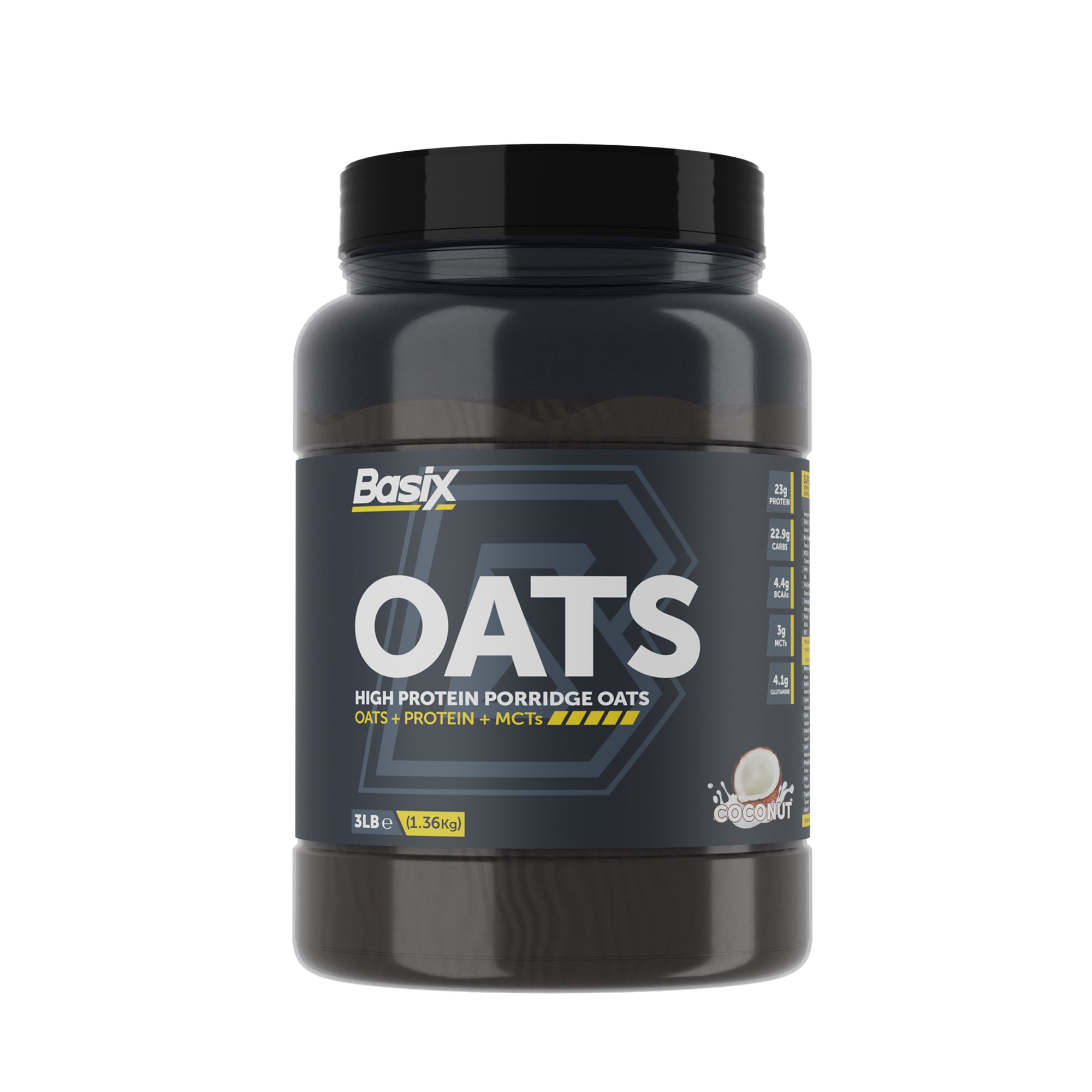 Basix Oats High Protein Porridge Oats Supplement Coconuts 3 LB