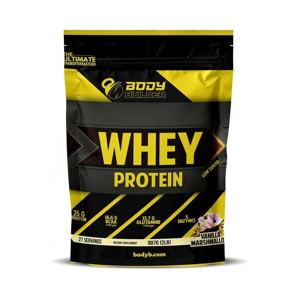 Body Builder Gold بروتين واي – نكهة Vanilla Marshmallow، 2 باوند (907 جرام)