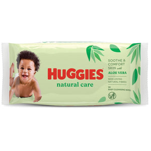 Huggies Natural Baby Wipes Aloe Vera Wipes 1 Pack x 56 Wipes