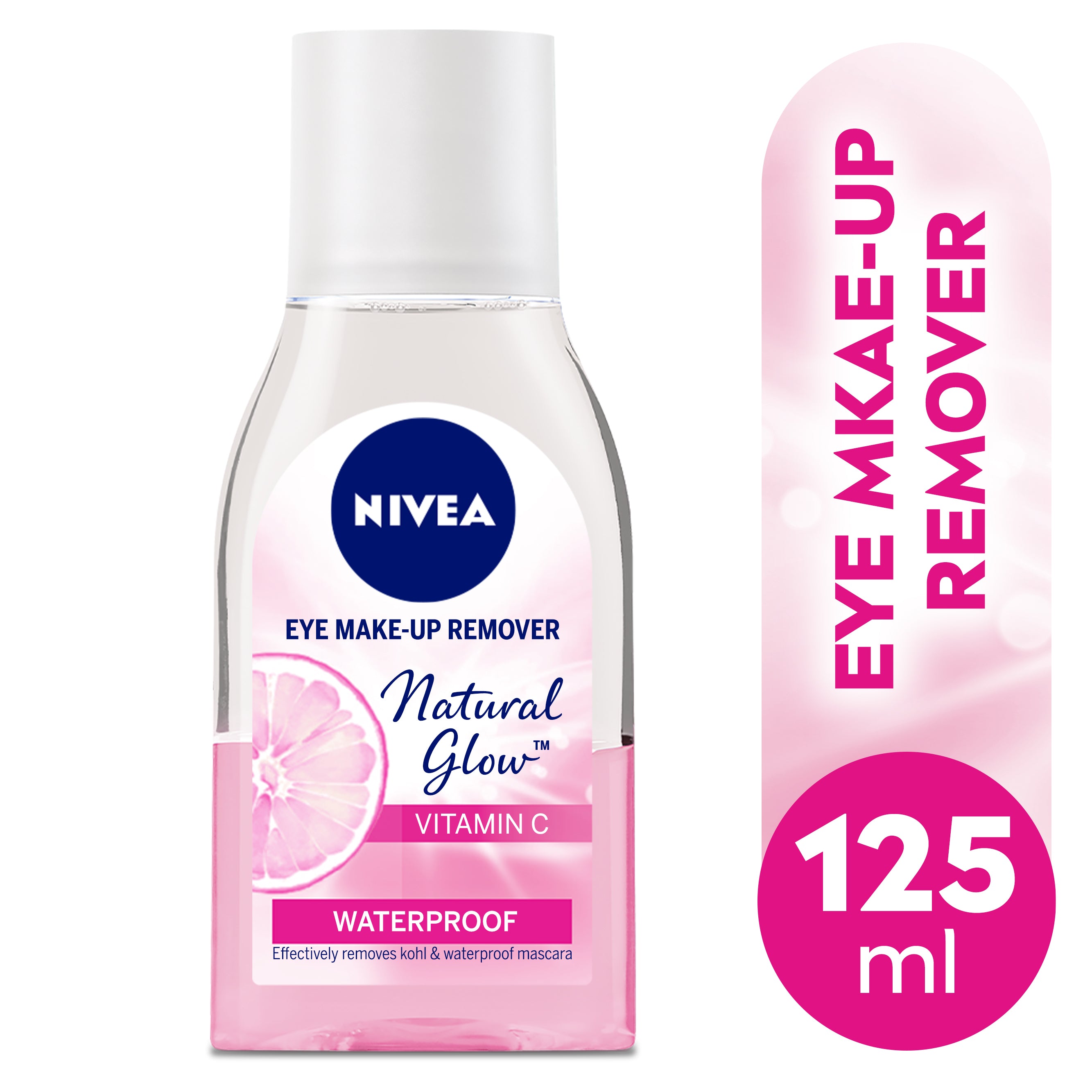 Nivea Double Effect Eye Make-Up Remover Pink 125 ml