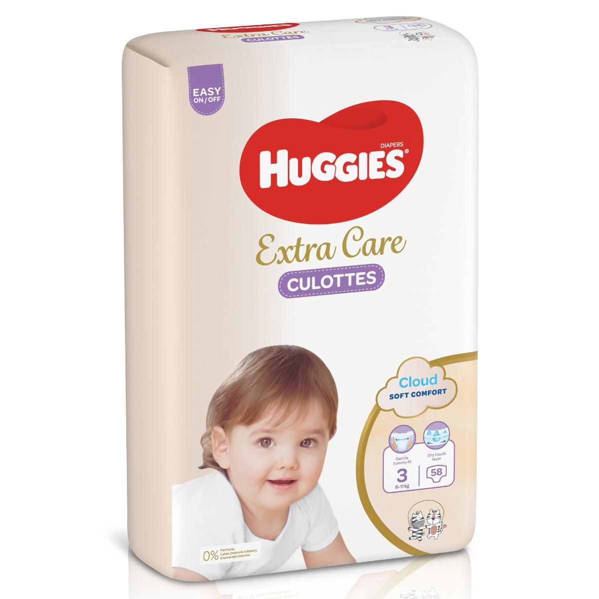 Huggies Extra Care Culottes Size 3 6  11 kg Jumbo Pack 58 Diaper Pants