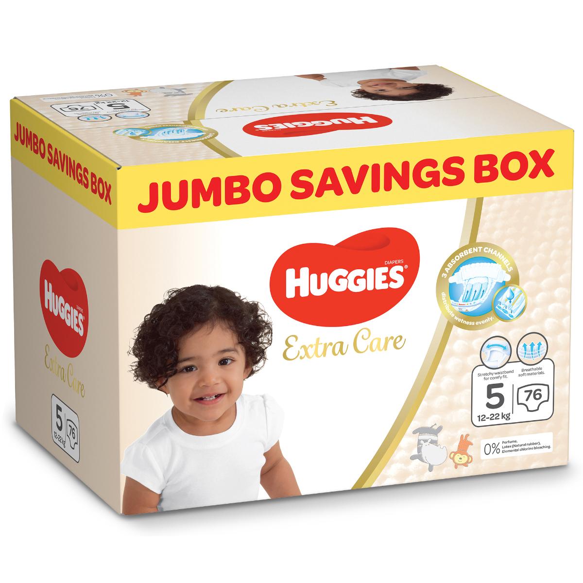 Huggies Extra Care Size 5 12 22 kg Jumbo Box 76 Diapers