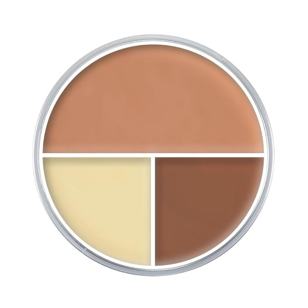 Kryolan Ultra Foundation Trio 40g الاحترافي بـ 3 درجات قابلة للمزج. مثالي للكونتور والهايلايت ومطابقة لون البشرة. موثوق من قِبل فناني المكياج حول العالم.