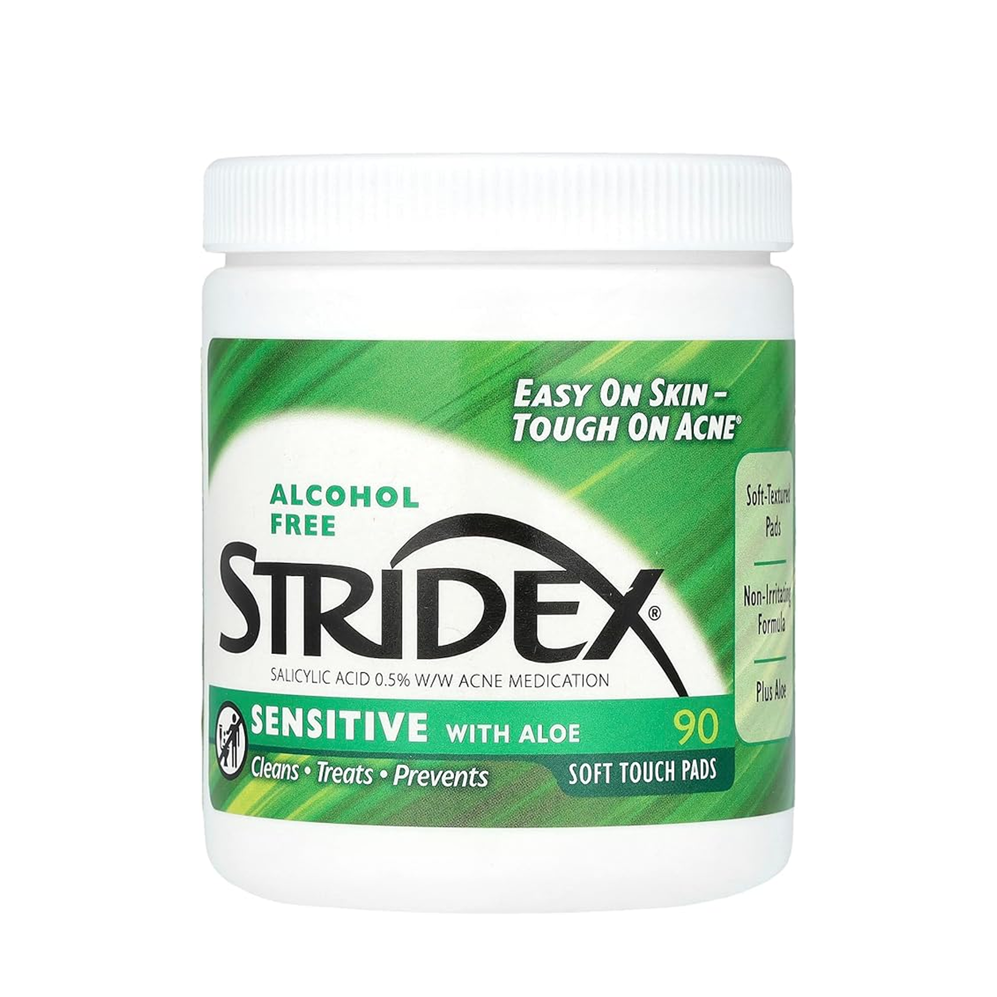 Stridex Daily Care Acne Pads with Aloe Alcohol Free 90 Count