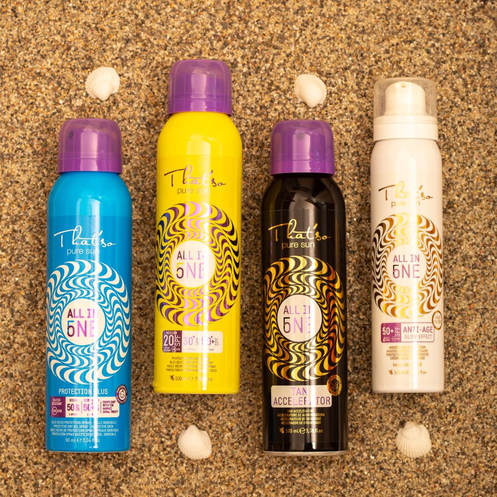 That's So All In One SPF 50/50+ Sun Protection Spray – UVA/UVB Shield for All Skin Types 90ml