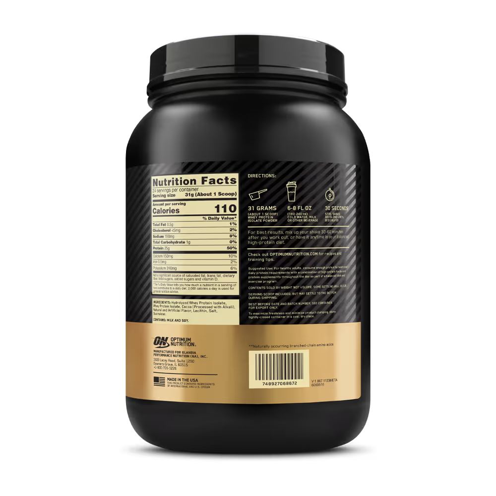Optimum Gold Standard Isolate Chocolate bliss 1.64 LB
