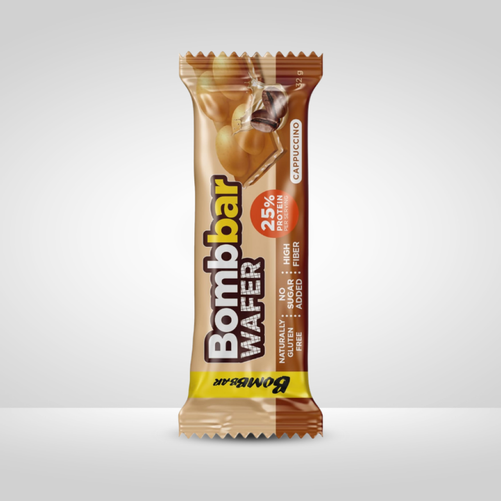 bombbar protein bar cappuccino milk nut butter 32 g
