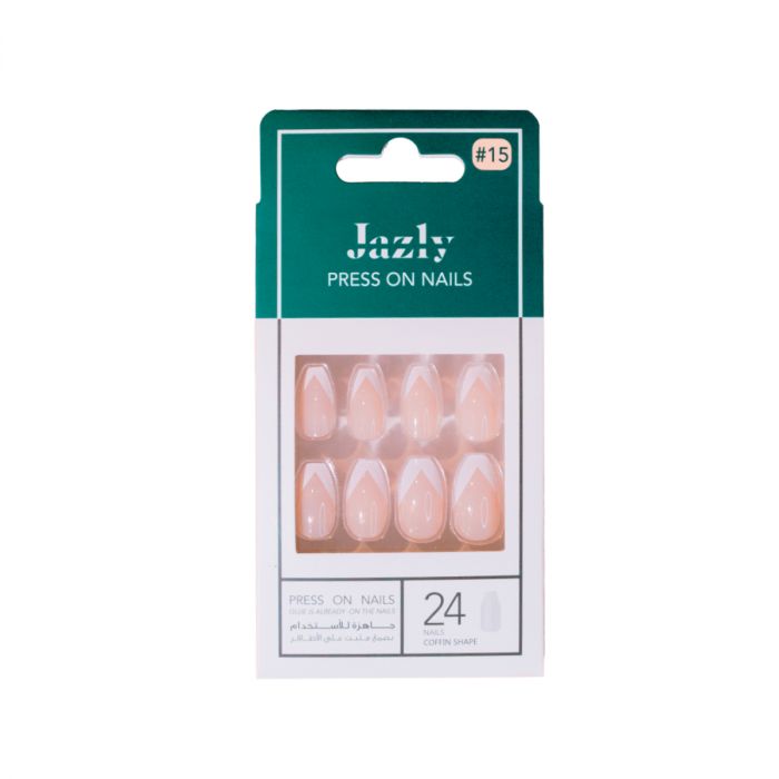 Jazly artificial nails 15 coffin shape