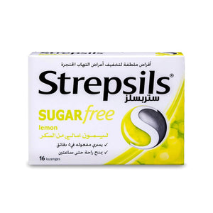 Strepsils Lemon Sugar Free Lozenges Sore Throat Relief 16pcs