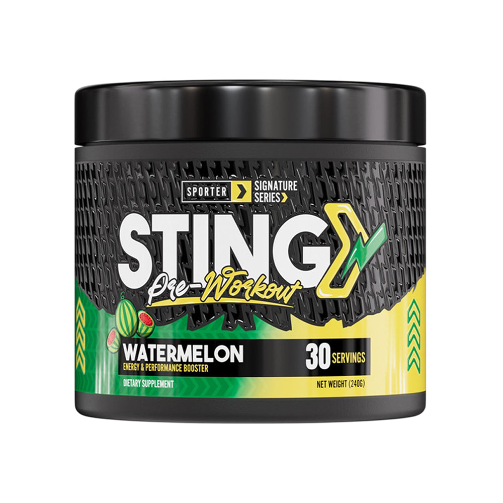 Sporter Sting Pre-Workout, Watermelon Flavor, 30 Servings