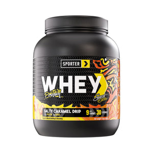 Sporter Whey Protein Powder, Salty Caramel Drip Flavor, 900 g