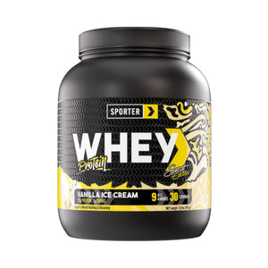Sporter Whey Protein Powder, Vanilla Ice Cream Flavor, 900 g
