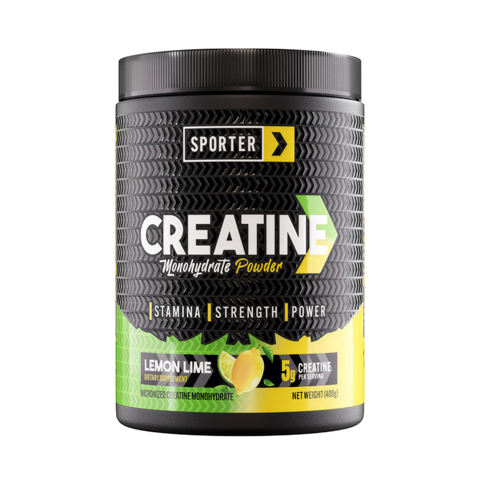 Sporter Creatine Monohydrate, Lemon Lime Flavor, 400 g