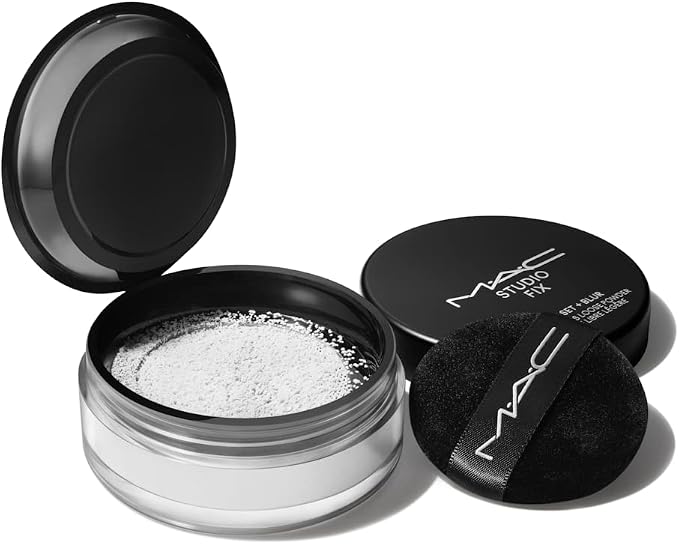mac studio fix pro set + blur weightless loose powder   translucent, 6.5 g