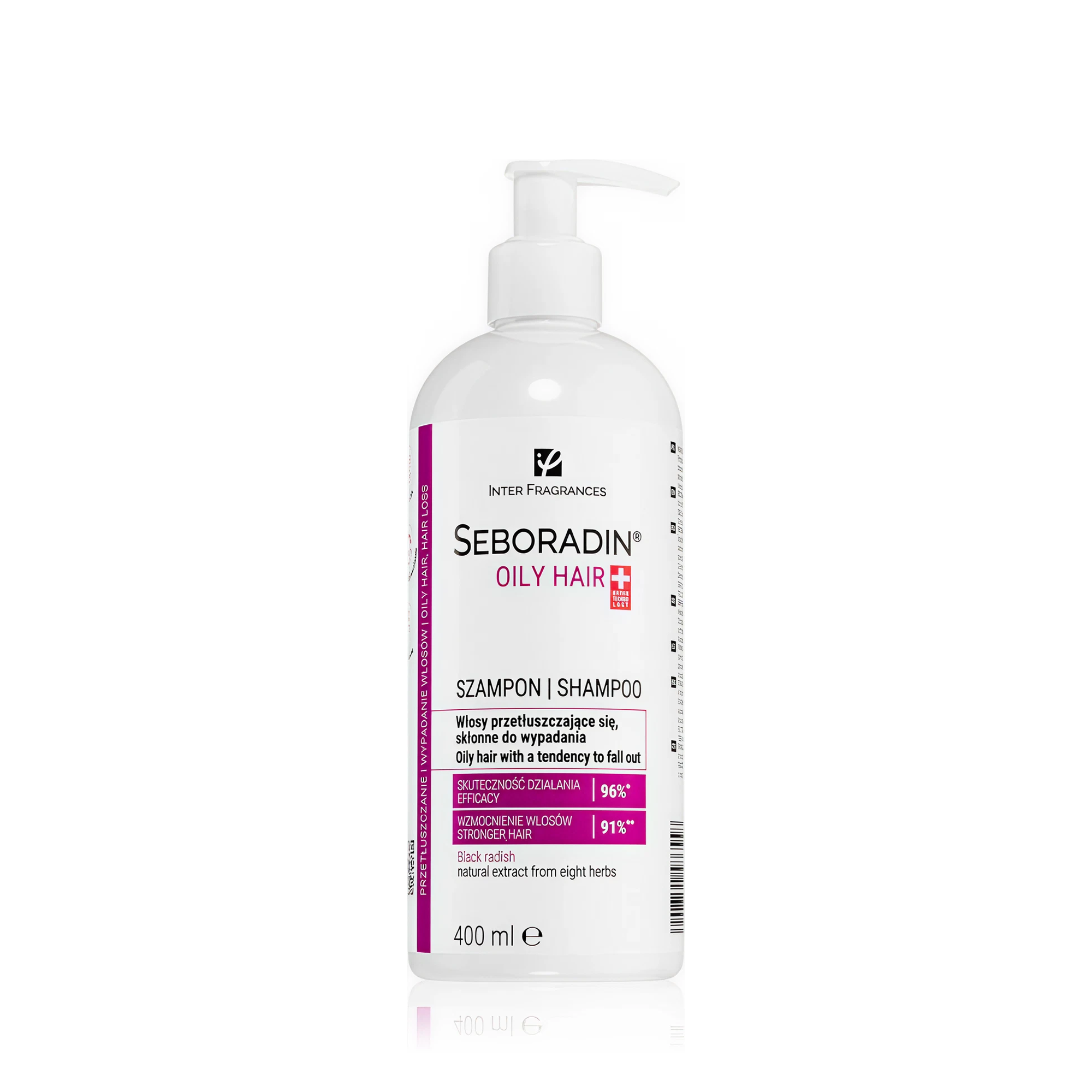 Inter Fragrances Seboradin Oily Hair Anti-Dandruff and Hair Loss Shampoo 400ml