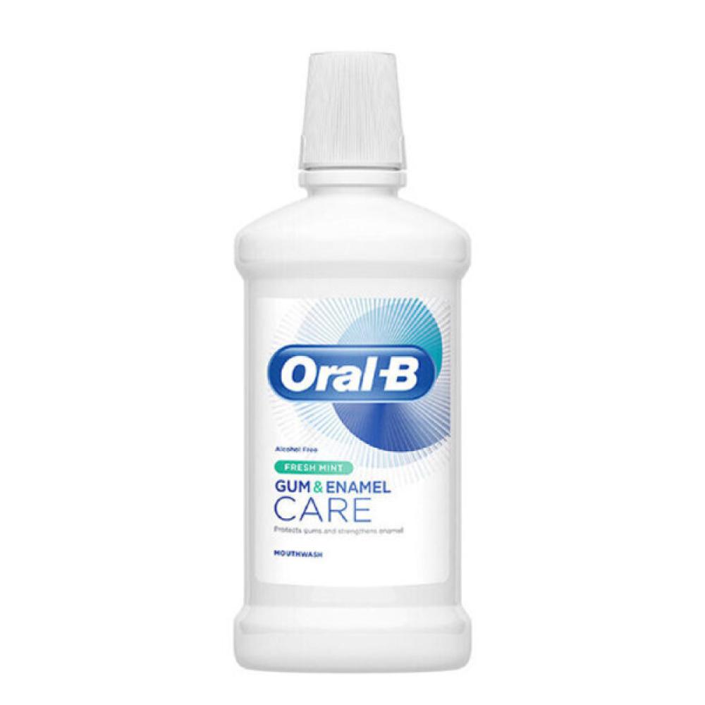 Oral b mouth wash 500ml for gum and enamel care with refreshing mint