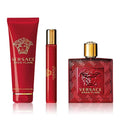 Versace Eros Flame 3Pc Set For Men Edp 100ml & Edp 10ml Travel Sample &150ml Shower Gel