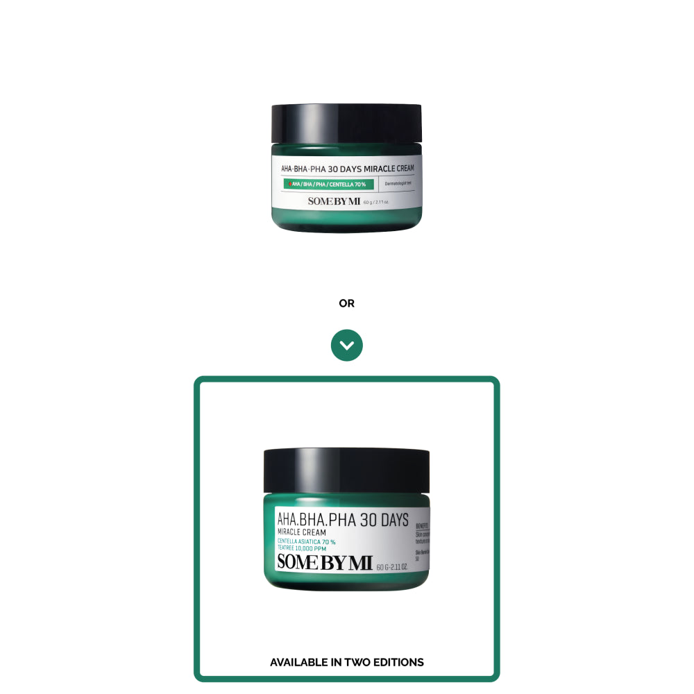 Some By Mi Cream 60g Miracle With Alpha Beta And Polyhydroxy Acids 30 Days And Skin Soothing
