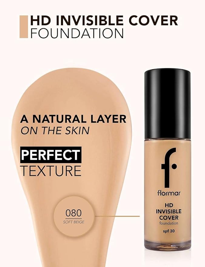 Flormar Invisible Cvr Hd Foundation 80 Sft Beige Np
