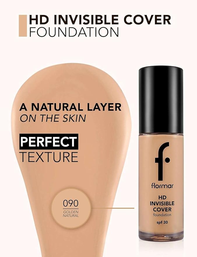 Flormar Invisible Cvr Hd Foundation 90 Gldn Ntrl Np