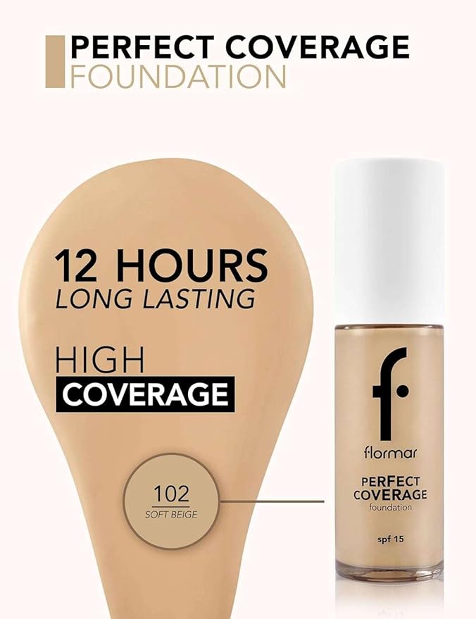 Flormar Perfect Coverage Foundation 102 Sft Beige Np
