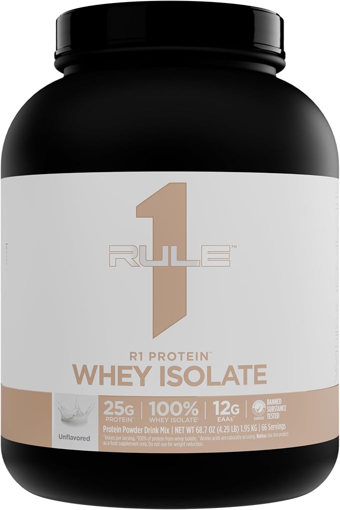 Rule 1 Whey Isolate – Unflavored (66 Servings)