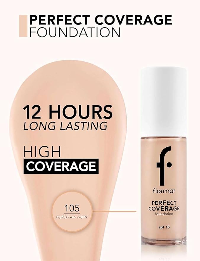 Flormar Perfect Coverage Foundation 105 Prcln Ivory Np