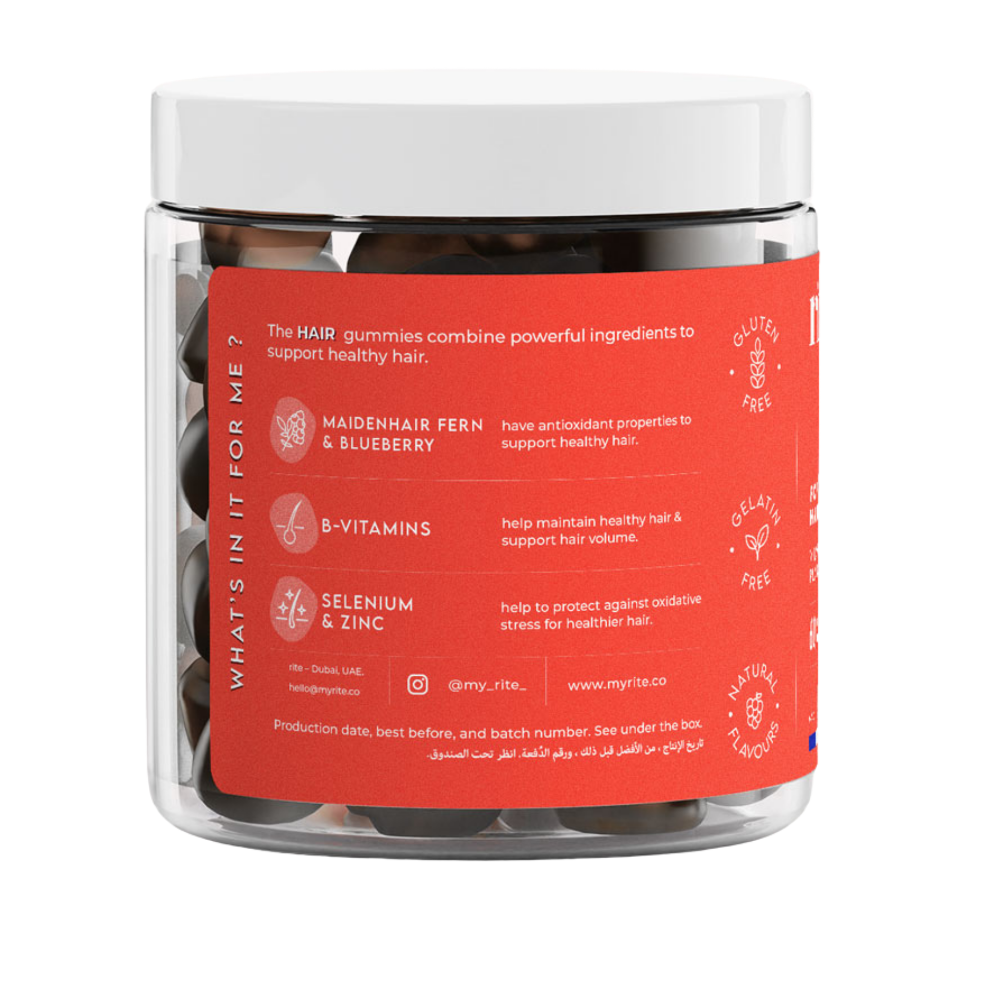 Rite Hair Growth Vegan Gummies 60 Count 150g