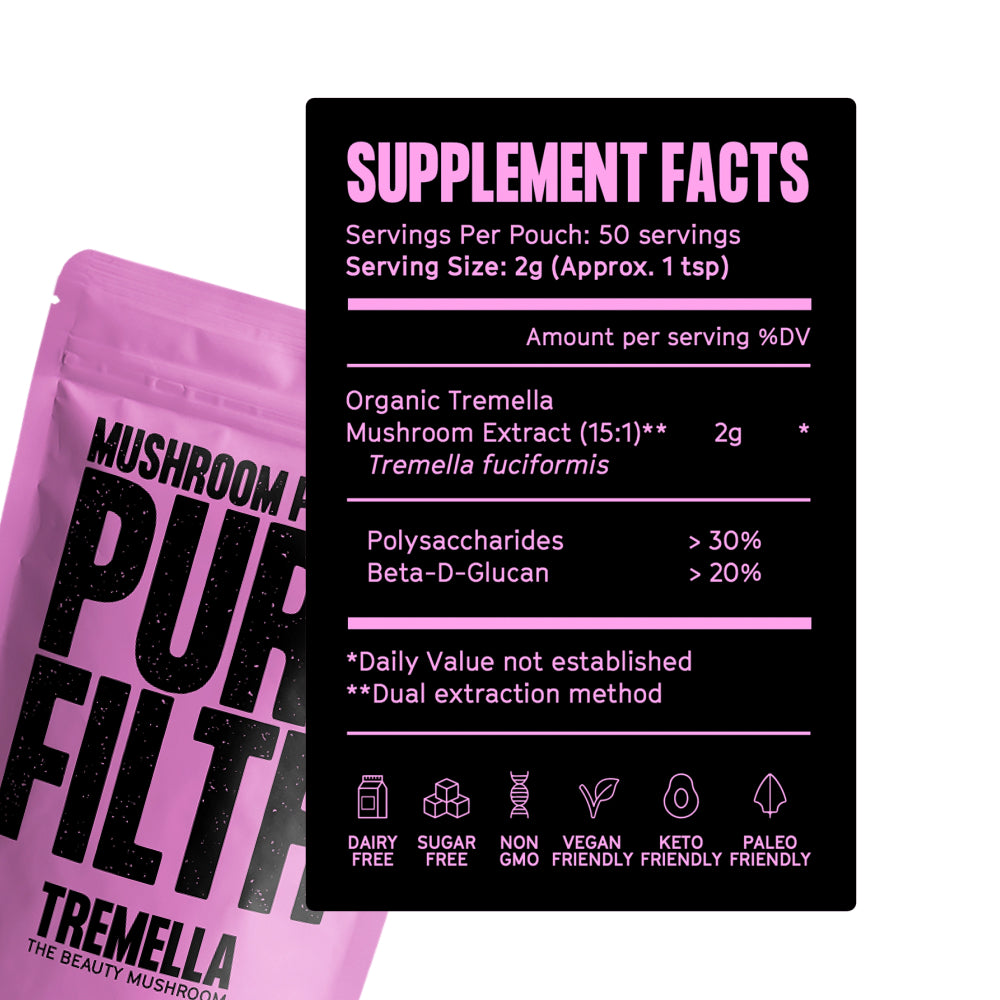 Pure Filth Tremella Mushroom Extract Powder - 100g Pouch