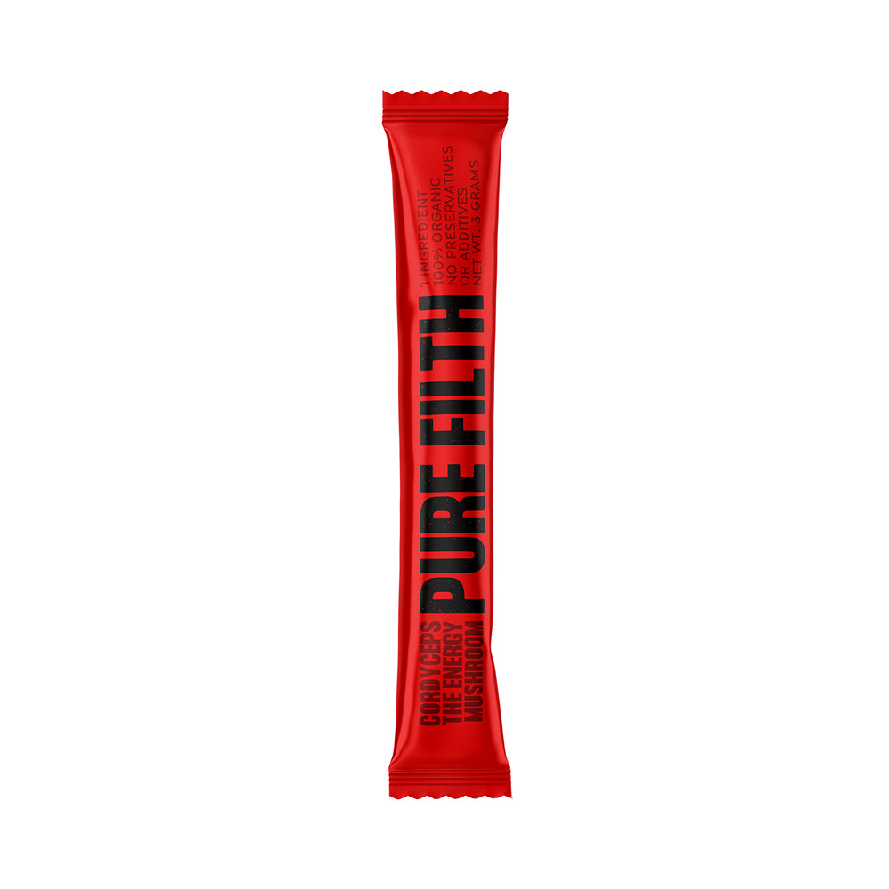 Pure Filth Cordyceps Mushroom Extract Powder - 20 x 3g (60g) Single Serve Stick Box