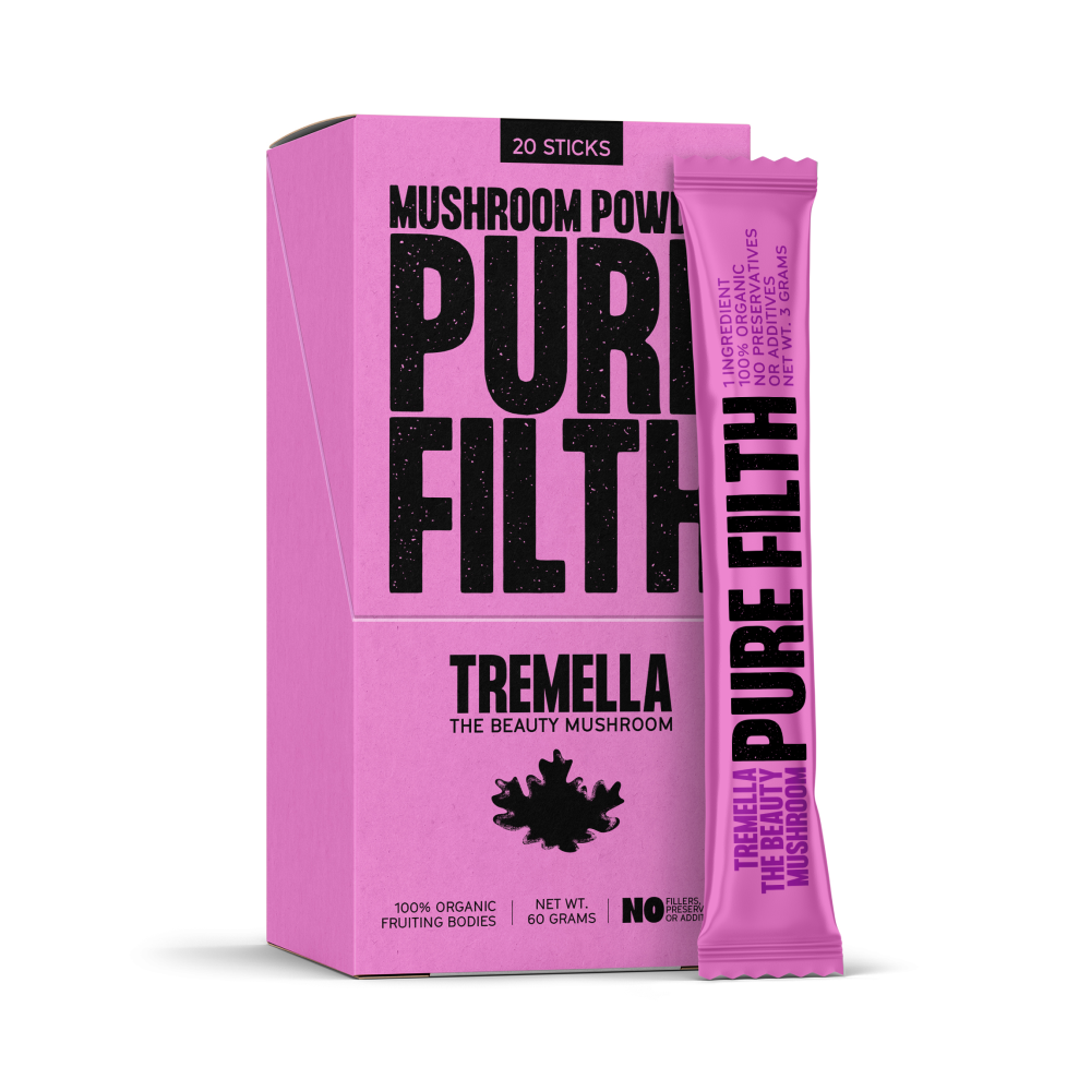 Pure Filth Tremella Mushroom Extract Powder - 20 x 3g (60g) Single Serve Stick Box