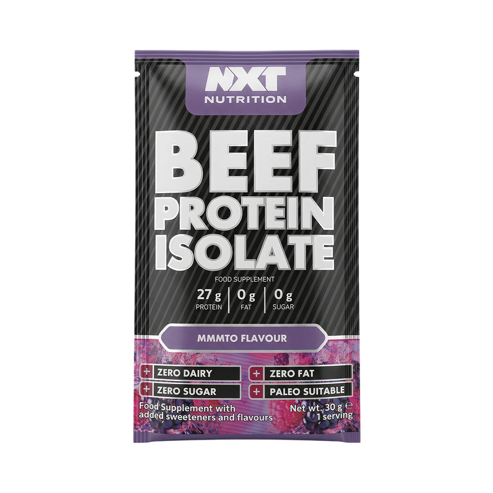 Nxt Nutrition معزول بروتين اللحم البقري كيس حصة واحدة نكهة موتو (30g)
