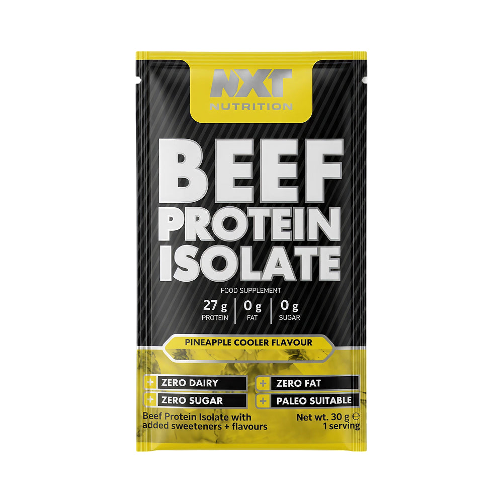 Nxt Nutrition عزل بروتين اللحم البقري - كيس فردي بنكهة أناناس بارد 30 غ