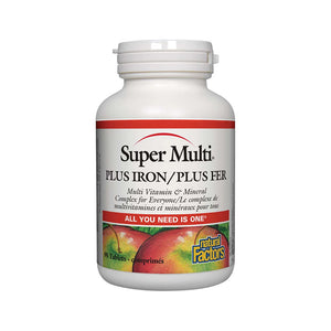 Natural Factors Super Multi Plus Iron - 90 Tablets