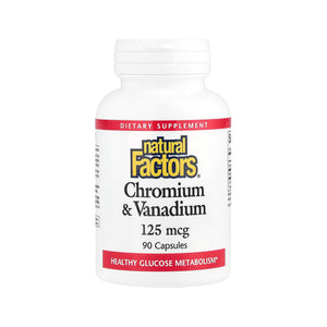 Natural Factors Chromium & Vanadium 125mcg - 90 Capsules