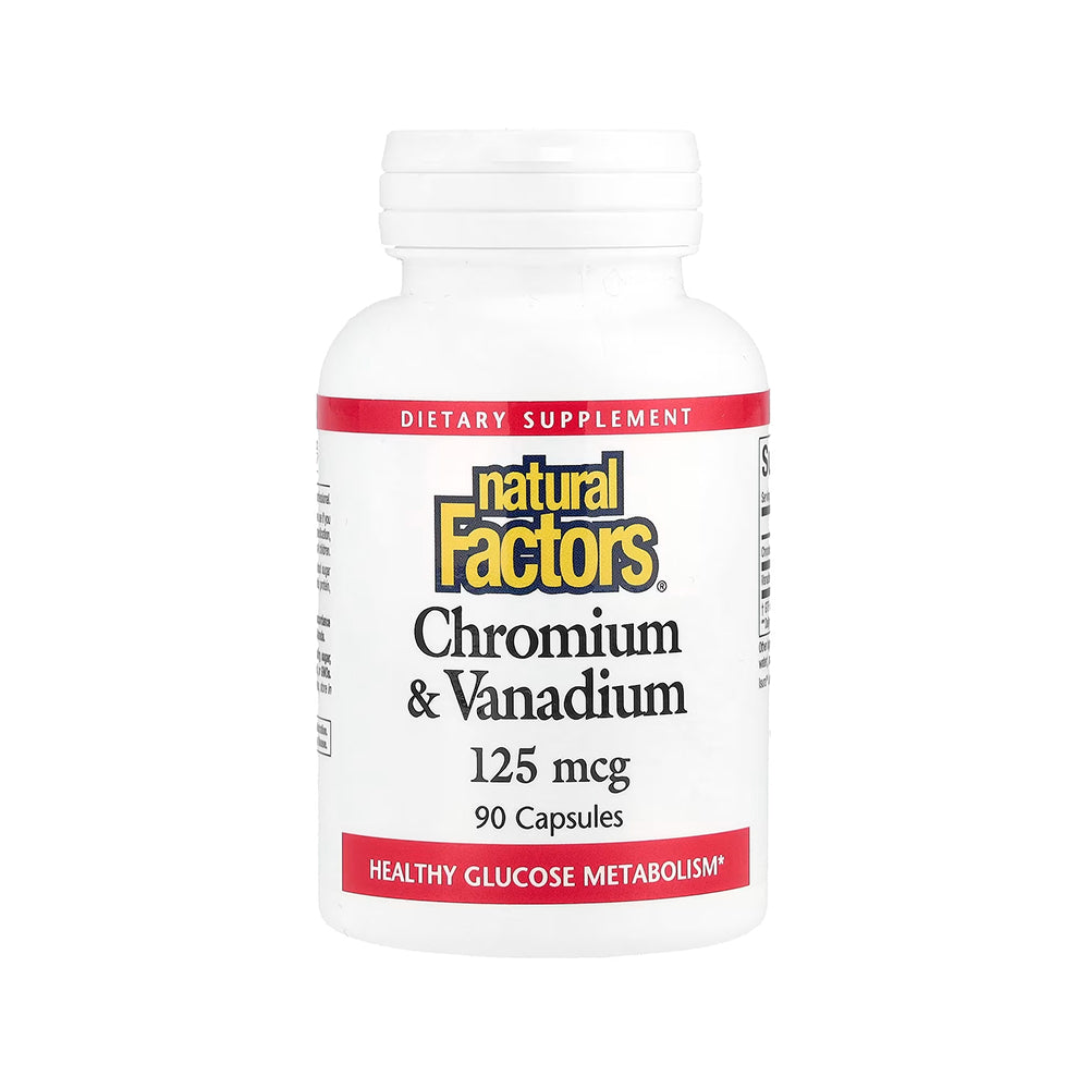 Natural Factors Chromium & Vanadium 125mcg - 90 Capsules