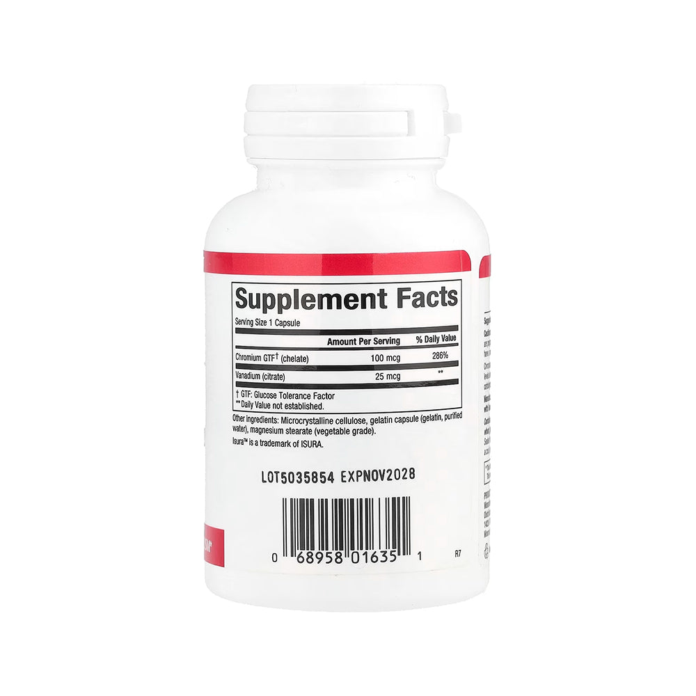 Natural Factors Chromium & Vanadium 125mcg - 90 Capsules