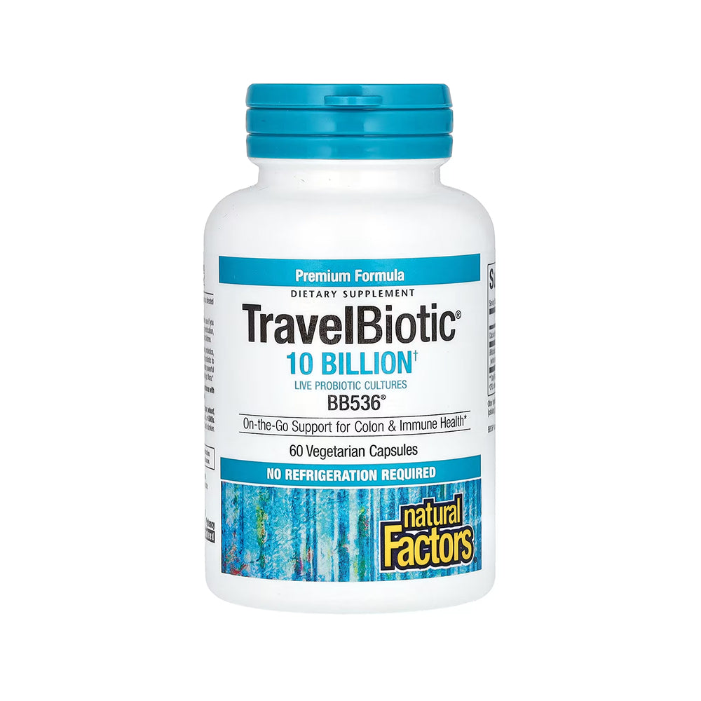 Natural Factors Travel Biotic 10 Billion BB536 - 60 Veg Caps