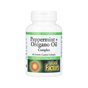 Natural Factors Peppermint Oil & Oregano - 60 Capsules